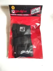 KR Strikeforce Leather Positioner Right Hand Bowling Wrist Support Black Small