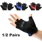 1/2 Pairs Half Finger Cycling Gloves Bicycle Gloves Shockproof Road Bike Gloves