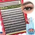 Lash Clusters Kit Fluffy Eyelash Clusters Kit Manga DIY Lash Extension Kit D