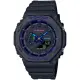 【CASIO 卡西歐】G-SHOCK 八角農家橡樹雙顯手錶-VIRTUAL BLUE 系列 母親節 禮物(GA-2100VB-1A/速)