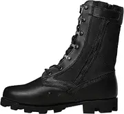 [WIDEWAY] Men's Military Jungle Combat Boots 8 Inch Lightweight Side Zipper Motorcycle Tactical Boots Police Army Boots