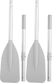 2pcs Boat Paddle, High Toughness Inflatable Boat Dinghy Canoe Water Marine Sports Aluminium Alloy Oars Paddle with 2Pcs Rod Set, Easy to Use Tools for Inflatable Boat Rubber Dinghy Water Marine Sport
