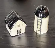 White Barn & White Silo Salt & Pepper Shakers - New