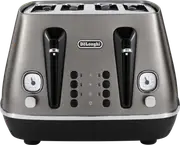 DeLonghi Distinta Perla 4 Slice Toaster Titan