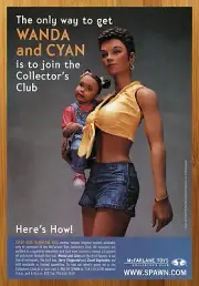 2000 McFarlane Toys Wanda & Cyan Action Figures Print Ad/Poster Spawn Promo Art