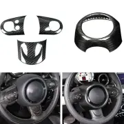 For Mini Cooper R55 R56 Steering Wheel Cover + Center Housing Carbon Fiber 4PCS (for: Mini)