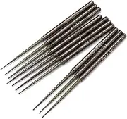Luo ke 10 Pcs Diamond Burr - 1/8'' Shank Long Cone Shape Diamond Burs Bead Reamer for Dremel Rotary Tools