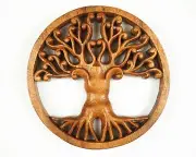 Tree of life Wall Art, Rustic Decor, Nature, Wall Decor, Wood Carving, Home Gift
