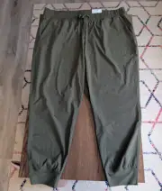 Old Navy High-Waisted SleekTech Joggers Size XL Petite Olive Green