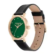 Coach Grand Quartz Crystal Green Dial Ladies Watch 14503972