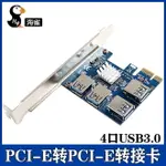 PCI-E轉PCI-E轉接卡1轉4PCI-E轉PCI-E插槽一拖四USB3.0 PCI-E擴展