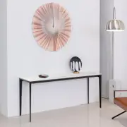 Minimalist Console Table 1.8 m Premium Porcelain Calacatta/Black