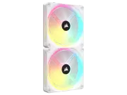 2x CORSAIR iCUE LINK QX140, 140mm Magnetic Dome RGB Fans, White