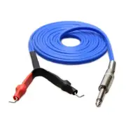 Blue 2.4M 8' FT Silicone Power Supply Clip Cord for Tattoo Machine Tube Suppies