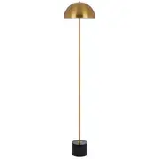 Domez Floor Lamp Black Marble Antique Gold | Telbix Lighting