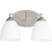 Quorum International 5069-2-65 Barkley Bathroom Vanity Light Satin Nickel