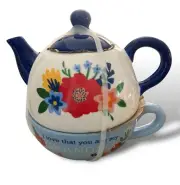 Stacking Teapot & Cup Mothers Day I Love That You Are My Grandma Single Serve