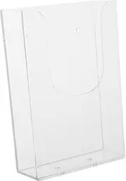TEHAUX Wall File Organizer Holder, 6.5 Inch Acrylic Magazine Holder Brochure Wall Mount Holder Clear Record Holder Magazine Rack for Home Office