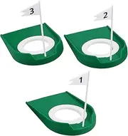 NAMOARLY Golf Putting Cup Flag Set 3pcs Golf Hole Training Aid for Boys and Girls Adults