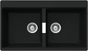 Abey Horizont Schock Magma Double Bowl Inset Granite Sink N200B