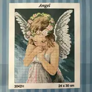 needlepoin tapestry gobelin canvas only 24x30 cm Angel