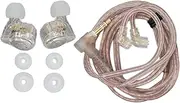 IEM Earphones, HiFi Stereo Lossless Sound in Ear Monitor Headphones with Detachable Cable, Wired Earbuds for Singers Musicians (Transparent)