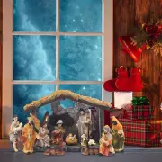 Nativity Set of Manger group scene Christmas gift decorations