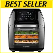 10L Multifunctional Digital Air Fryer with 17 Touch Screen Presets - Black