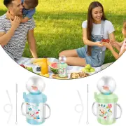 Baby Drinking Cup with Handle 220ml Baby Sippy Cup Portable Whale Squirt tytPk