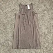 Splendid womens Size S Ash Ribbed Mini Shift Sleeveless Dress