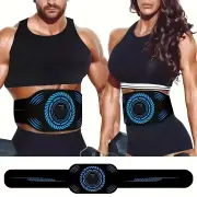 NNETM USB Rechargeable Ab Massage Belt – 6 Modes(Black)