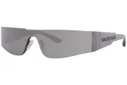 Balenciaga BB0041S 002 Sunglasses Silver/Grey Lenses Shield 99mm