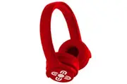 Moki Brites Wireless Bluetooth Adjustable Headphones Over-Ear Headset w Mic Red