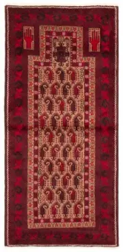 Vintage Hand-Knotted Area Rug 3'0" x 6'4" Traditional Wool Carpet