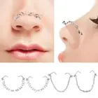 Double Nostril None Pierced Fake Nose Ring Nose Ring Nose Clip Nose Chain