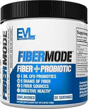 Evlution Nutrition FiberMode Fiber Plus Probiotic - 5 Grams of Fiber, Digestive Health, 1 Billion CFU Probiotics, Immune Support, 30 Servings, Unflavored