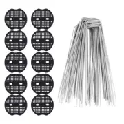 50 Pcs Mat Staples Ground Grass Subway Nail Set U-shaped Gardening Steel