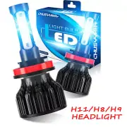 2x Ice Blue LED Headlight High Low Beam 8000K 80W For Suzuki GSXR600 GSXR1000