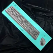 Logitech MK120 plug and Play USB corded keyboard & mouse Combo NiB