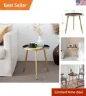 Versatile Gold Side Table & Nightstand - Modern Round Design for Small Spaces