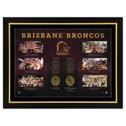 Brisbane Broncos Historical Series Print Framed