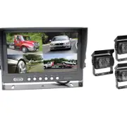 Elinz 9" Splitscreen Monitor 4PIN Colour CCD IR Rearview Reversing 3x Cameras Package - 3 Camera Package