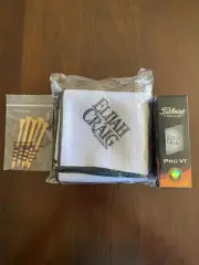 Elijah Craig Bourbon Whiskey Titleist Pro V1 Golf Ball Tees Golf Towel Set