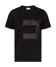 Elisabetta Franchi Macro Logo Voile Jersey T-Shirt IT40,IT44,IT42,IT38 Black