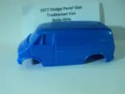HO Resin Slot Car Body 1977 Dodge Panel Van Blue for Bull Dog Chassis Long