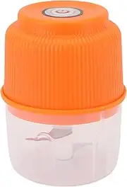 Electric Garlic Mincer, 260ml Portable Veggie Chopper, Small Food Processor for Ginger, Chili, Nuts, with Strong Motor and Safety Protection Mechanism (Orange)