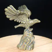 51g Ancient Chinese Handcrafted Brass Exquisite eagle statues gift 15