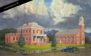Court House, Vernon Murdock, Utah, Oil Painting, Famous Art, Giclee, Best Seller