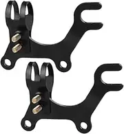 WHAMVOX 2pcs Bike Disc Brake Adapter Kit Caliper Brackets Bike Brake Adapter Bicycle Disc Brake Conversion Brake Adapters Modification Adapter for Bike Disc Brake Spacer Black Carbon Steel
