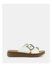 [Novo Shoes] Sidnie Slide Sandals in White